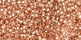 9g 0740 Toho Round 15/0 : Copper Lined Crystal
