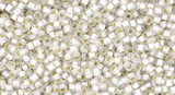 9g PF0021F Toho Round 15/0 : PF S/L Frstd Crystal