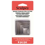 Sculpey Cutters: Square, 6 pc