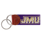 Smathers & Branson Collegiate Needlepoint Key Fob - James Madison University - JMU Smathers & Branson Collegiate Needlepoint Key Fob - James Madison University - JMU