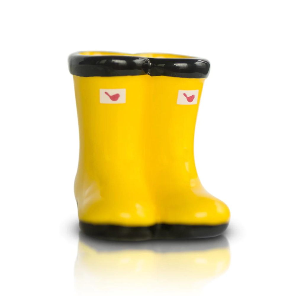 Nora Fleming St. Jude Yellow Wellies Mini - Tweed