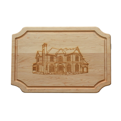 Tweed Studio "Home" Wood Cutting Board with Handles