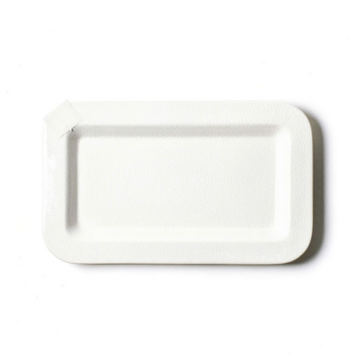 Happy Everything White Small Dot Mini Entertaining Rectangle Platter
