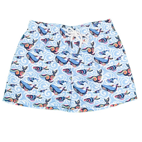 Boy's Bathing Suit UPF 50+ - Happy Whales