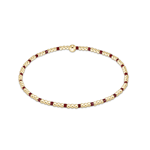 GAMEDAY HOPE SINCERITY 2MM BEAD BRACELET - WINE