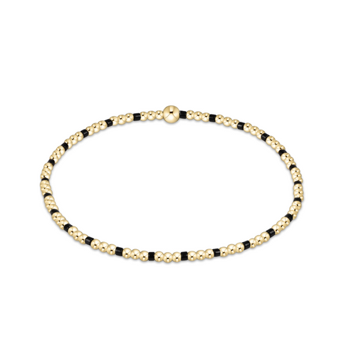 GAMEDAY HOPE SINCERITY PATTERN 2MM BEAD BRACELET - ONYX