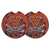 UVA Tie Dye S/2 Car Coasters