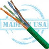 1000ft Cat5e Green Plenum Solid Cable 157-302/P/GR 24AWG UTP 4 Pair 350MHz