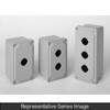 N4X Wallmount Encl - 9x4x4 3 Hole Pbutton 22MM - Fiberglass