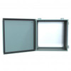 N12 J Box, Hinge Cover w/panel - 12 x 12 x 6 - Steel/Gray