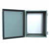N12 J Box, Hinge Cover w/panel - 10 x 8 x 6 - Steel/Gray