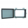 N12 J Box, Hinge Cover w/panel - 6 x 8 x 3.5 - Steel/Gray