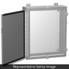 N4 Wallmount Encl w/panel - 36 x 24 x 6 - Steel/Gray