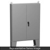 N12 Dbl Door Floormount Encl w/panel - 60 x 48 x 20 - Steel/Gray