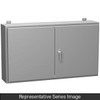 N12 Dbl Door Wallmount Encl w/panel - 24 x 48 x 8 - Steel/Gray