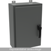 N4, 12 Wallmt, Hinged w/handle - 42 x 36 x 8 - Steel/Gray