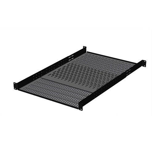 Rackmount Solutions VSD-1uv - 1u 4 Post Vented Adjustable Fixed Rackmount Shelf