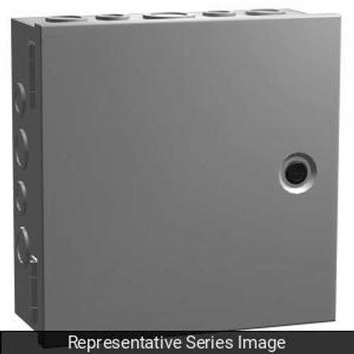 N1 Hinge Cover w/KO's - 6 x 6 x 6 - Steel/Gray