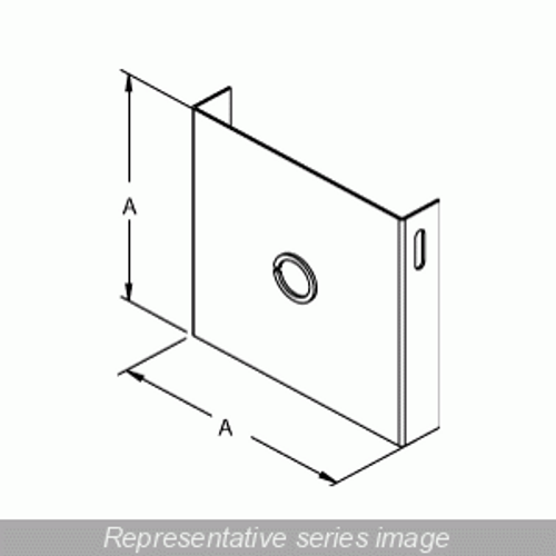 Closure Plate w/ KO - 8 x 8 - Steel/Gray