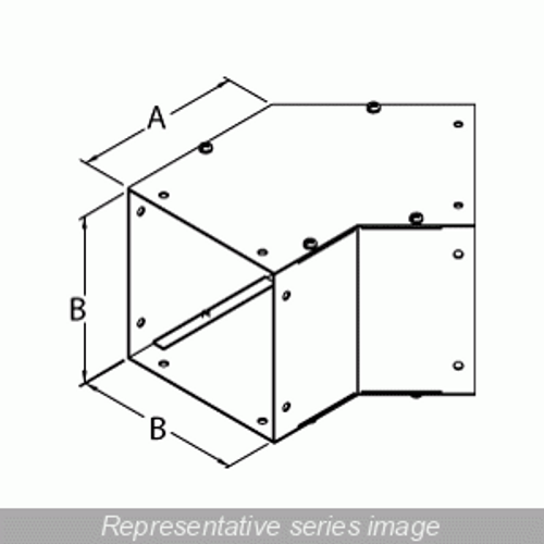 Elbow 45 deg - 4 x 4 - Steel/Gray