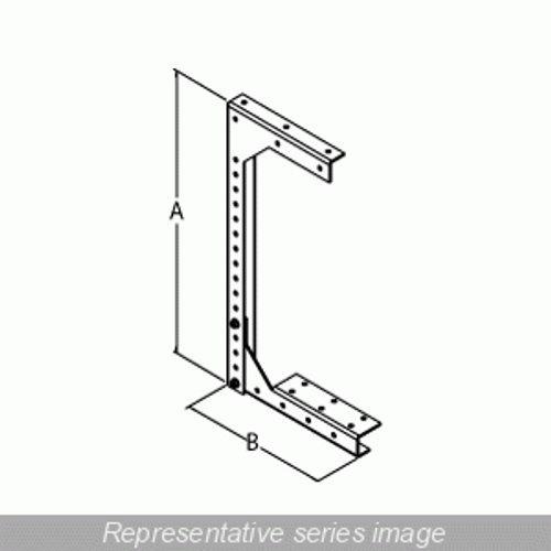 Bracket Hanger Ceiling Type - 8 x 8 - Steel/Gray