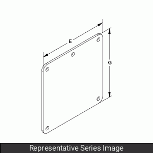 N4X Wireway, Cover Plate - Fits 8 x 8 - 304SS