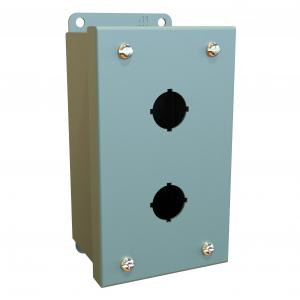 Pushbutton Encl - 2 PB x 22.5mm - Steel/Gray