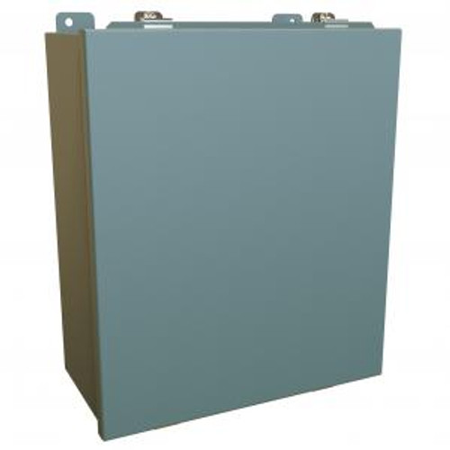 N4 J Box, Hinge Cover w/panel - 14 x 12 x 6 - Steel/Gray