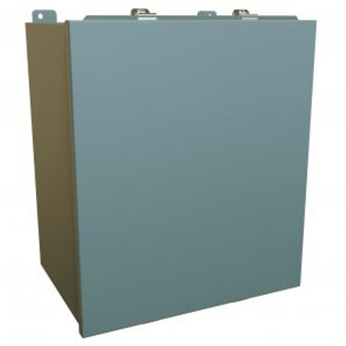 N4 J Box, Hinge Cover w/panel - 16 x 14 x 10 - Steel/Gray