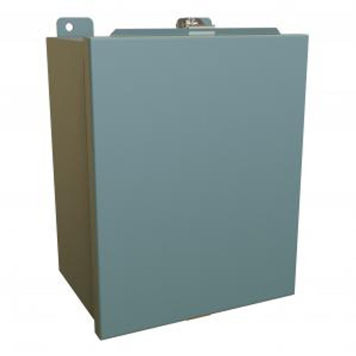 N4 J Box, Hinge Cover w/panel - 10 x 8 x 6 - Steel/Gray