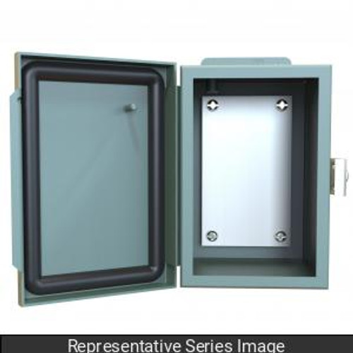 N12 J Box, Hinge Cover - 10 x 8 x 6 - Steel/Gray