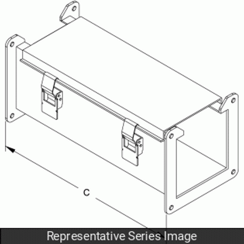 N12 Wireway, Straight Section - 2.5 x 2.5 x 6 - Steel/Gray