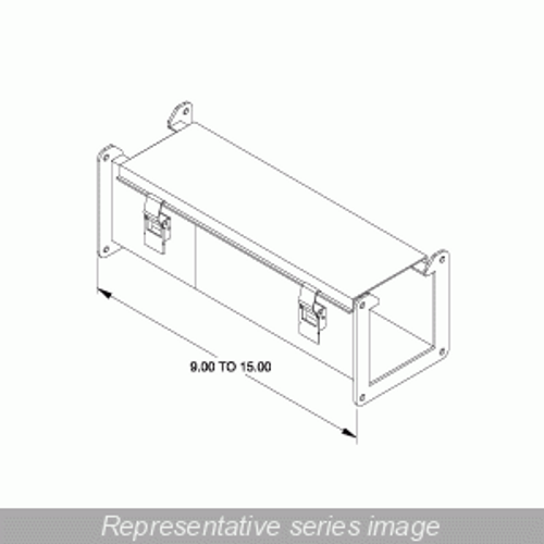 N12 Wireway, Cut-Off Fitting, Lay-In - Fits 8 x 8 - Steel/Gray