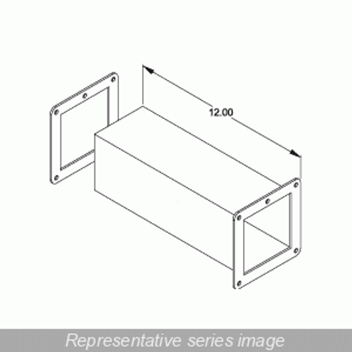 N12 Wireway, Cut-off Fitting - Fits 2.5 x 2.5 - Steel/Gray