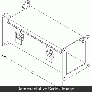 N12 Wireway, Straight Section - 2.5 x 2.5 x 24 - Steel/Gray