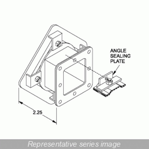 N12 Wireway, Standard Swivel Nipple - Fits 4 x 4 - Steel.Gray