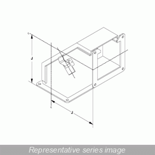 N12 Wireway, 90 Elbow, Outside Open - Fits 12 x 6 - Steel/Gray