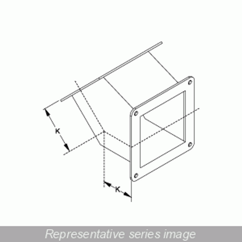 N12 Wireway, 45 Elbow - Fits 6 x 6 - Steel/Gray