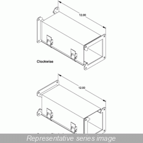 N12 Wireway, 12" Transposition, CCW - Fits 4 x 4 - Steel/Gray