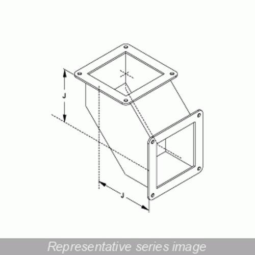 N12 Wireway, 90 Elbow - Fits 8 x 8 - Steel/Gray