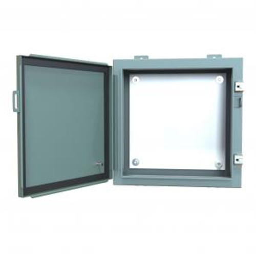 N12 Wallmount Encl w/panel - 16 x 16 x 6 - Steel/Gray