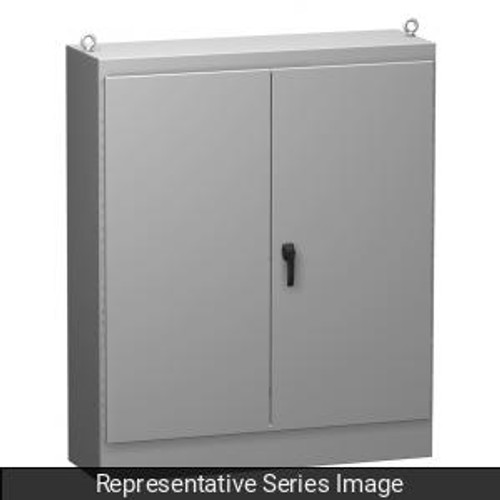 N12 Freestanding Encl, Dbl Door Dual Access - 72 x 72 x 24 - Steel/Gray