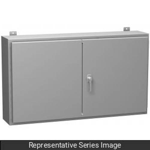 N12 Dbl Door Wallmount Encl w/panel - 36 x 42 x 12 - Steel/Gray