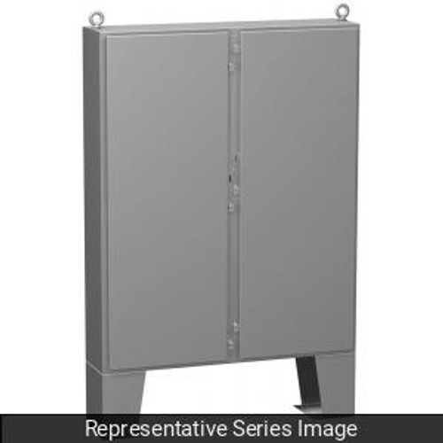 N4 Dbl Door Floormount Encl w/panel - 72 x 72 x 24 - Steel/Gray
