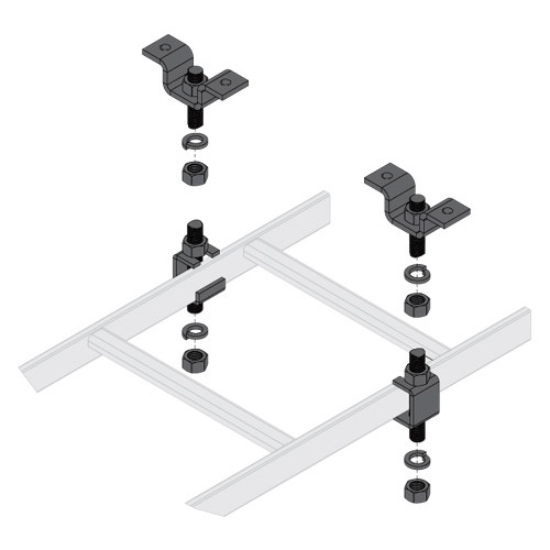 Slotted ladder support hardware