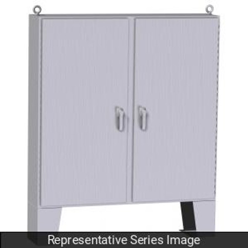 N4 3-pt Dbl Door Floormount Encl w/panel - 72 x 60 x 18 - 304SS