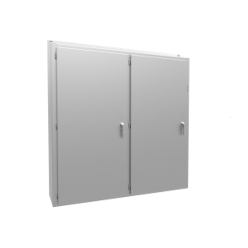 N4X Slope Top 2 Door Freestanding Disconnect Encl w/panel - 74 x 75 x 18 - 304SS