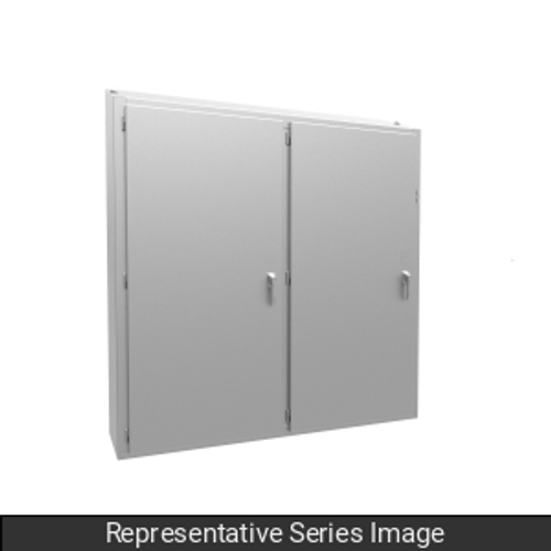 N4X Slope Top 2 Door Freestanding Disconnect Encl w/panel - 74 x 75 x 24 - 304SS