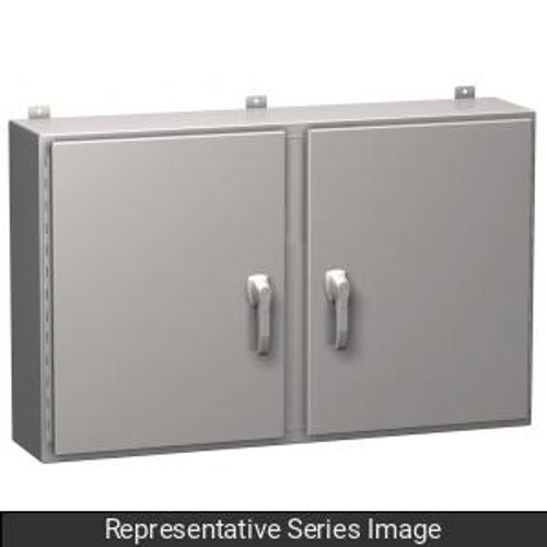 N4X 2 Door Wallmount Encl w/panel - 24 x 42 x 8 - 316 SS N4X 2 Door Wallmount Encl w/panel - 24 x 42 x 8 - 316 SS