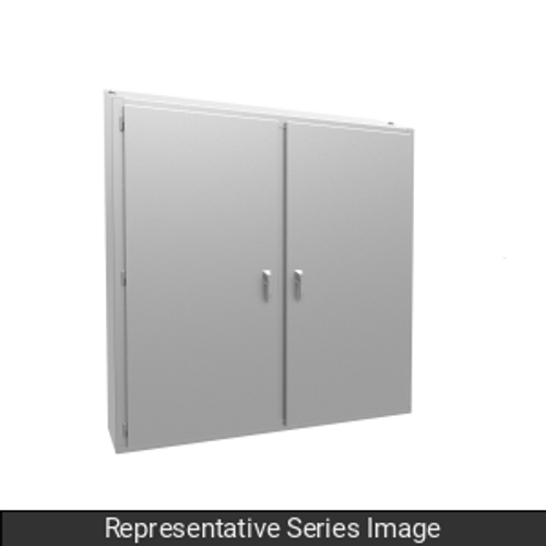 N4X Slope Top 2 Door Freestanding Encl w/panel - 74 x 75 x 12 - 304SS